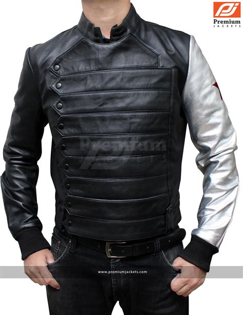 captain america winter soldier jacket replica|bucky barnes leather jacket.